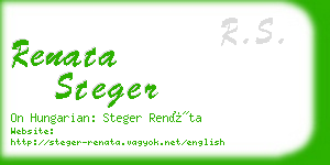 renata steger business card